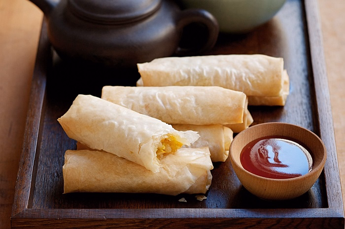filo pastry spring rolls
