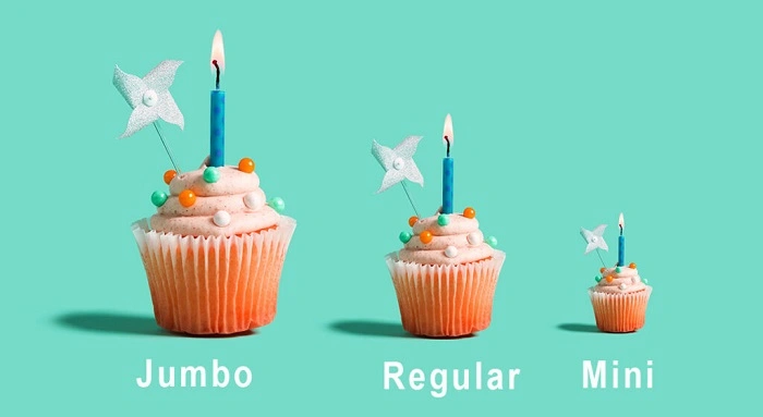 Common Cupcake Sizes
