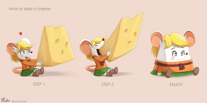 Common Themes in Mouse Eating Cheese Memes