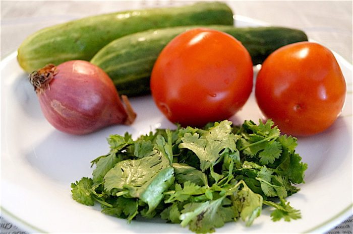 Ingredients of Georgian Salad