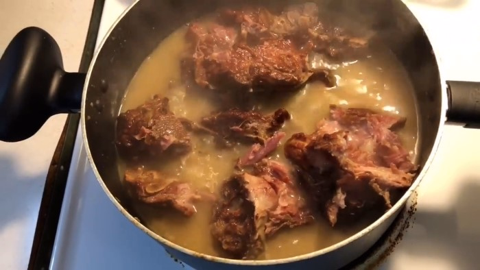 Preparing the Neck Bones
